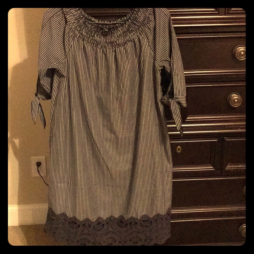 Striped medium dress